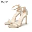 Sexy Street Wear Gold Glitter Womens Sandals 2020 Ankle Strap 10 cm Stiletto Heels Open / Peep Toe Sandals