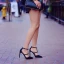 Modest / Simple Street Wear Black Womens Sandals 2020 Ankle Strap 9 cm Stiletto Heels Pointed Toe Sandals