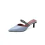Chic / Beautiful Beige Street Wear Braid Womens Sandals 2020 Leather 5 cm Stiletto Heels Pointed Toe Sandals