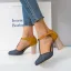 Schlicht Schwarz Strassenmode Sandalen Damen 2020 T-Riemen 8 cm Thick Heels Runde Zeh Sandaletten