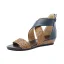 Bohemliv Sommar Röd Stranden Fläta Sandaler Dam 2020 4 cm Låg Klack Peep Toe Sandaler