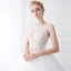 Chic / Beautiful White Wedding Dresses 2018 Ball Gown Beading Lace Flower Scoop Neck Sleeveless Floor-Length / Long