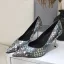 Mode Abend Fischschuppen Pumps 2020 Leder 8 cm Stilettos Spitzschuh Pumps