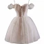 Charmant Blanche Perlage En Dentelle Fleur Appliques Courte Robe De Fête 2024 Robe Boule Bretelles Spaghetti Sans Manches Dos Nu Robe De Ceremonie