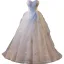 Chic / Beautiful Sky Blue Beading Pearl Sequins Prom Dresses 2025 Ball Gown Strapless Sleeveless Backless Floor-Length / Long Prom Formal Dresses