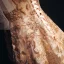 Luxury / Gorgeous Gold Evening Dresses  2018 A-Line / Princess Lace Beading Crystal Pearl V-Neck Backless Short Sleeve Sweep Train Formal Dresses