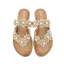 Cyganeria Czarne Plaża Sandały Damskie 2020 Z Koronki Kwiat Rhinestone Płaskie Peep Toe Sandały