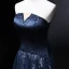 Chic / Beautiful Navy Blue Evening Dresses  2018 A-Line / Princess Crystal Strapless Sleeveless Backless Floor-Length / Long Formal Dresses