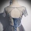Chic / Beautiful Ocean Blue Evening Dresses  2020 A-Line / Princess Beading Lace Flower Sequins Scoop Neck Short Sleeve Backless Floor-Length / Long Formal Dresses