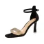 Sexy Transparent Summer Black Cocktail Party Womens Sandals 2020 Ankle Strap 8 cm Stiletto Heels Open / Peep Toe Sandals