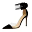 Chic / Belle Noire Désinvolte Daim Sandales Femme 2020 Bride Cheville 10 cm Talons Aiguilles À Bout Pointu Sandales