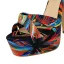 Fancy Summer Multi-Colors Street Wear Womens Sandals 2020 Ankle Strap 12 cm Thick Heels Open / Peep Toe Sandals