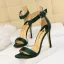 Sexy Argenté Cocktail Sandales Femme 2020 Satin Faux Diamant Bride Cheville 9 cm Talons Aiguilles Peep Toes / Bout Ouvert Sandales