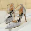 Charming Champagne Rhinestone Evening Party Womens Shoes 2020 Satin X-Strap 10 cm Stiletto Heels Pointed Toe Sandals