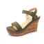 Chic / Beautiful Clover Green Street Wear Suede Womens Sandals 2020 9 cm Wedges Open / Peep Toe Sandals