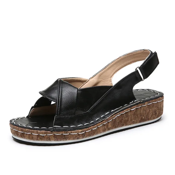 Modest / Simple Summer Red Casual Womens Sandals 2020 Platform Open / Peep Toe Sandals