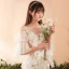 Sexy Champagne Wedding Dresses 2018 Trumpet / Mermaid Appliques Lace Sequins Scoop Neck 1/2 Sleeves Chapel Train Wedding