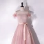 Charmant Rougissant Rose Perlage Gland Paillettes Robe De Bal 2024 Princesse Bustier Sans Manches Dos Nu Noeud Ceinture Longue Promo Robe De Ceremonie