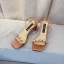 Fashion Champagne Evening Party Leather Womens Sandals 2020 Rhinestone Ankle Strap 6 cm Thick Heels Open / Peep Toe Sandals