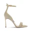 Sexy Sparkly Gold Evening Party Womens Sandals 2020 Leather Ankle Strap Sequins 10 cm Stiletto Heels Open / Peep Toe Sandals