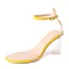 Sexy Transparent Noire Cocktail Sandales Femme 2020 Cuir Verni Bride Cheville 8 cm Talons Épais Peep Toes / Bout Ouvert Sandales