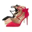 Chic / Beautiful Fuchsia Cocktail Party Suede Womens Sandals 2020 Ankle Strap 10 cm Stiletto Heels Pointed Toe Sandals