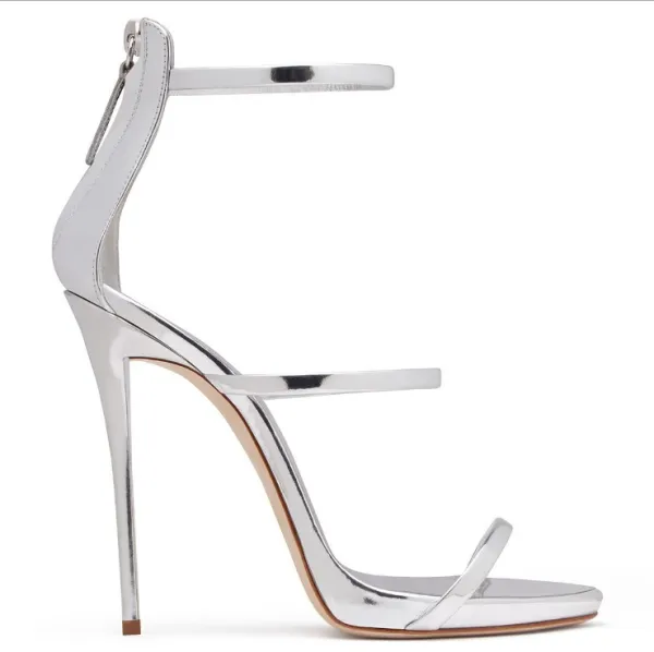 Sexy Noire Cocktail Sandales Femme 2020 Bride Cheville 12 cm Talons Aiguilles Peep Toes / Bout Ouvert Sandales