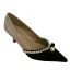 Elegante Beige Abend Perle Pumps 2021 7 cm Stilettos Spitzschuh Pumps Hochhackige