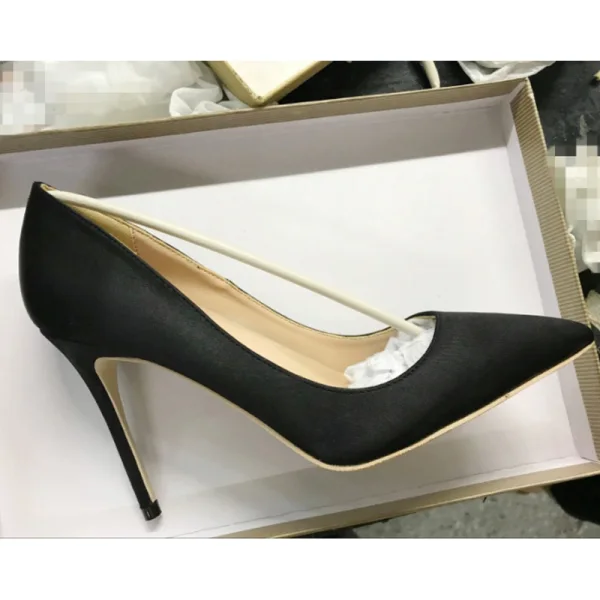 Chic / Beautiful Fuchsia Hall Satin Pumps 2020 12 cm Stiletto Heels Pointed Toe Pumps