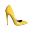 Chic / Beautiful Yellow Office OL Patent Leather Pumps 2020 12 cm Stiletto Heels Pointed Toe Pumps