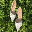 Elegante Ivoor Bloem Bruidsschoenen 2020 Leer Satijn 7 cm Naaldhakken / Stiletto Spitse Neus Huwelijk Hakken