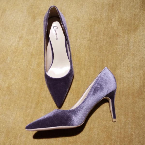 Fine Rød Lær Gateklær Pumps 2020 Suede 10 cm Stiletthæler Spisse Pumps