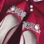 Piękne Czerwone Rhinestone Buty Ślubne 2020 Skórzany 7 cm Szpilki Szpiczaste Ślub Czółenka