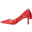 Mode Guld Brudskor 2020 Broderade 7 cm Stilettklackar Spetsiga Bröllop Pumps