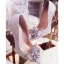 Charmig Silver Kristall Brudskor 2020 Rhinestone 10 cm Stilettklackar Spetsiga Bröllop Pumps