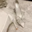 Charmant Weiß Brautschuhe 2020 Strass Schleife 10 cm Stilettos Spitzschuh Hochzeit Pumps