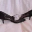 Charming Black Honeymoon Pumps 2020 Pearl Lace Flower 4 cm Stiletto Heels Pointed Toe Low Heel Pumps