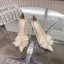 Charmant Beige Strass Schleife Brautschuhe 2020 10 cm Stilettos Spitzschuh Hochzeit Pumps