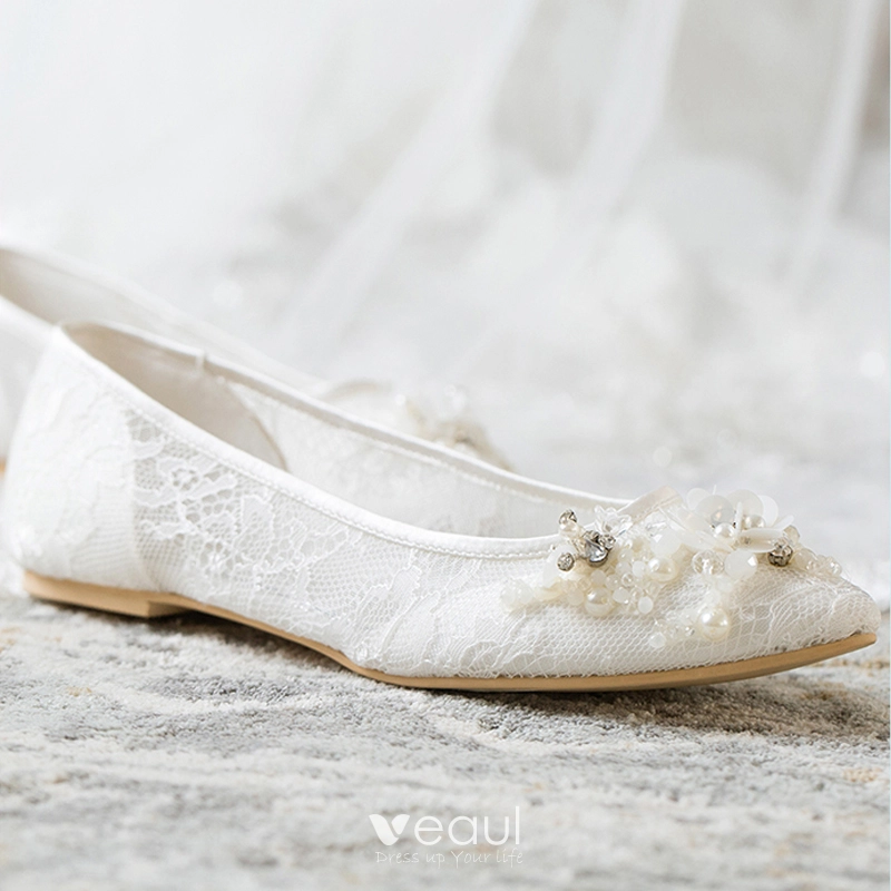 Amazon.com | HKMFLYY Pointed Toe Pearl Wedding Flats Comfortable Low Heels  Slip On Black Wedding Shoes for Bride Satin Bridal Shoes Dress Pumps for  Women Black Size 5 | Pumps