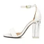 Schlicht Schwarz Strassenmode Sandalen Damen 2020 Knöchelriemen 10 cm Thick Heels Peeptoes Sandaletten