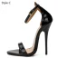 Schlicht Schwarz Karneval Club Sandalen Damen 2020 Knöchelriemen 13 cm Stilettos Peeptoes Sandaletten