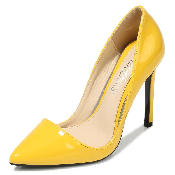 Mooie / Prachtige Zilveren Kantoor OL Pumps 2020 Lakleer 11 cm Naaldhakken / Stiletto Spitse Neus Pumps