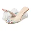 Transparent Casual Sandaler Dame 2020 8 cm Tykk Hæler Peep Toe Sandaler