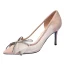 Chic / Beautiful Khaki Prom Pumps 2020 Rhinestone Bow 7 cm Stiletto Heels Pointed Toe Pumps
