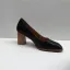 Simple Noire Bureau OL Escarpins 2020 Cuir 6 cm Talons Épais Pied Carré Escarpins