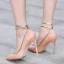Fine Aprikos Aften Pumps 2020 Ankelstropp 12 cm Stiletthæler Spisse Pumps