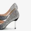 Sparkly Silver Grey Evening Party Sequins Womens Sandals 2020 9 cm Stiletto Heels Pointed Toe Pumps