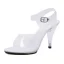 Transparent Sexy Blanche Vêtement de rue Sandales Femme 2020 Bride Cheville 10 cm Talons Aiguilles À Bout Pointu Sandales