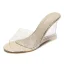 Transparent Silver Street Wear Womens Sandals 2020 8 cm Wedges Open / Peep Toe Sandals