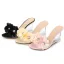 Simple Noire Vêtement de rue Sandales Femme 2020 Appliques Faux Diamant 8 cm Compensées Peep Toes / Bout Ouvert Sandales